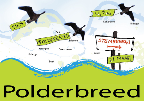 polderbreed ontwerp ansichtkaart en campagne